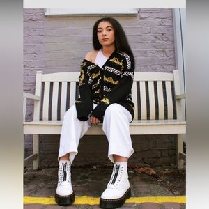 SALE NWT Dr Martens Sinclair Milled Nappa Leather Platform boots size 9